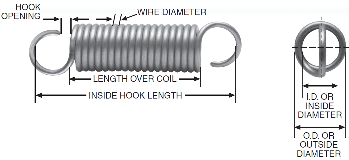 DWX-055G-12 SS – Stainless Steel – Extension Spring