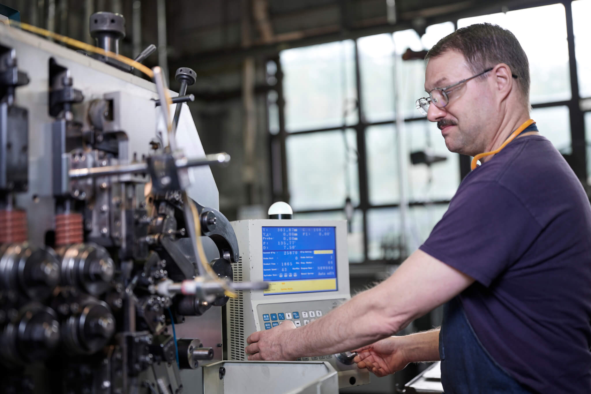 Spring coiler on CNC machine.